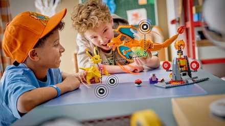 A Lego Charizard set, aimed at children. It comes packed with a Jolteon