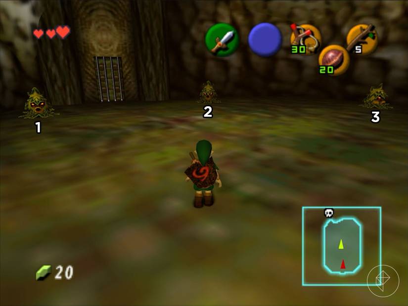  Ocarina of Time, sitting in a line.