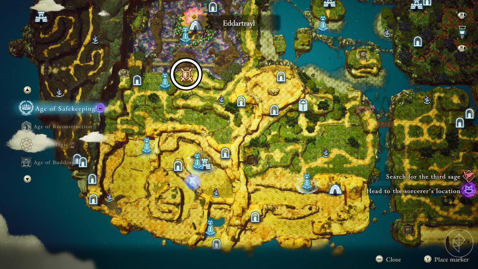 A montage of two The Adventures of Elliot screenshots showing the location of the Temple of Trials