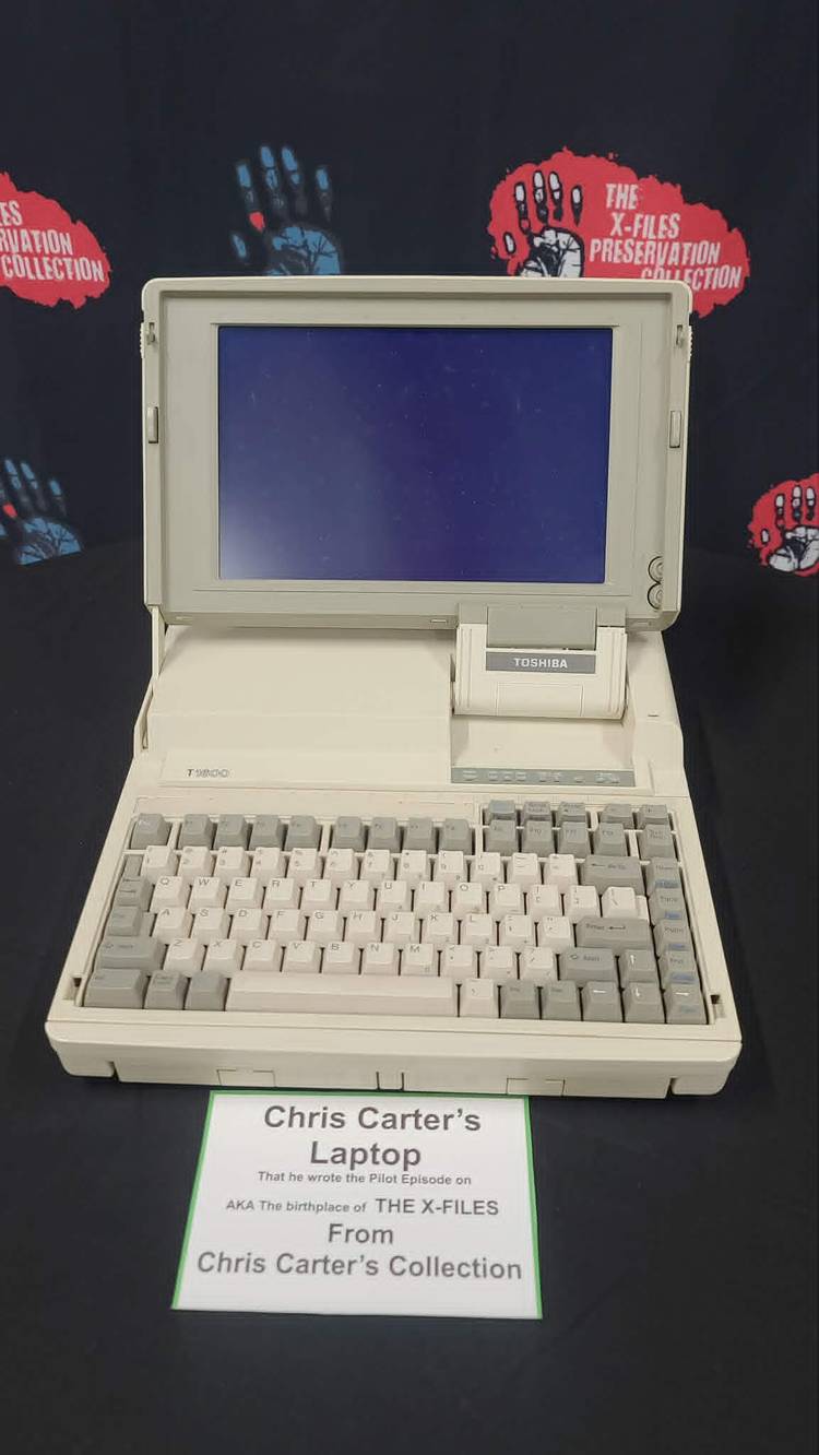 X-Files museum laptop