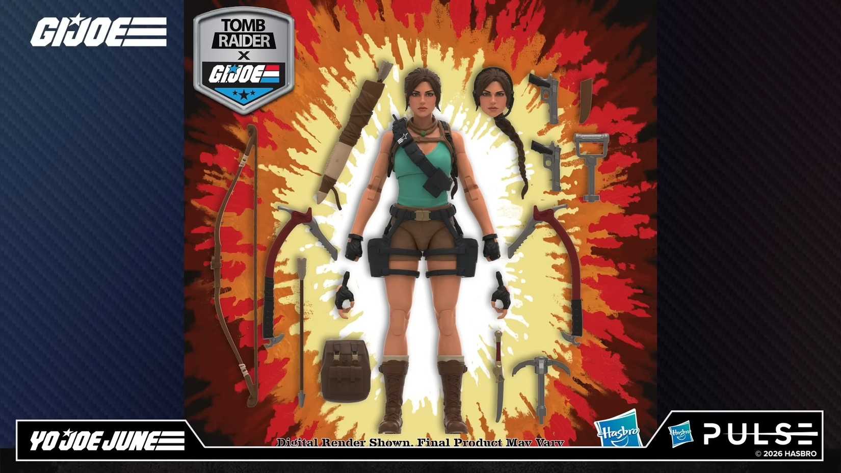 A Lara Croft GI Joe figure with its accessories