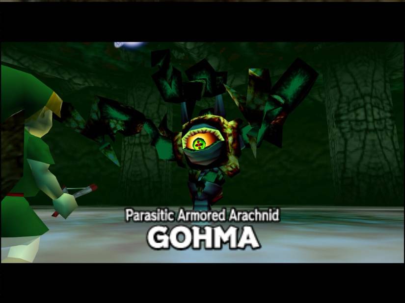 Gohma, a parasitic armored arachnoid boss in Ocarina of Time.