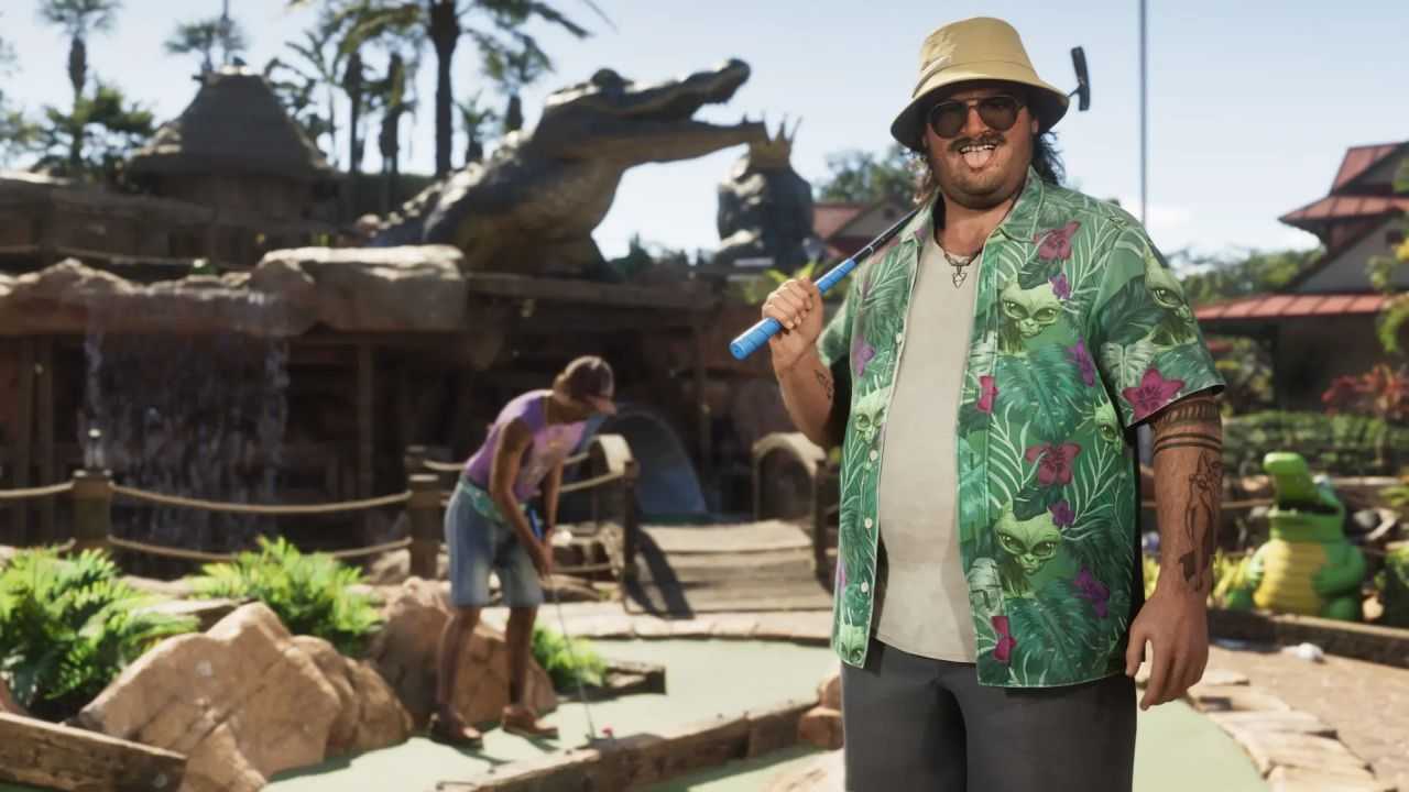 Cal Hampton Hefts a Mini Golf Putter in Grand Theft Auto 6