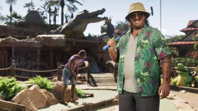 Cal Hampton Hefts a Mini Golf Putter in Grand Theft Auto 6