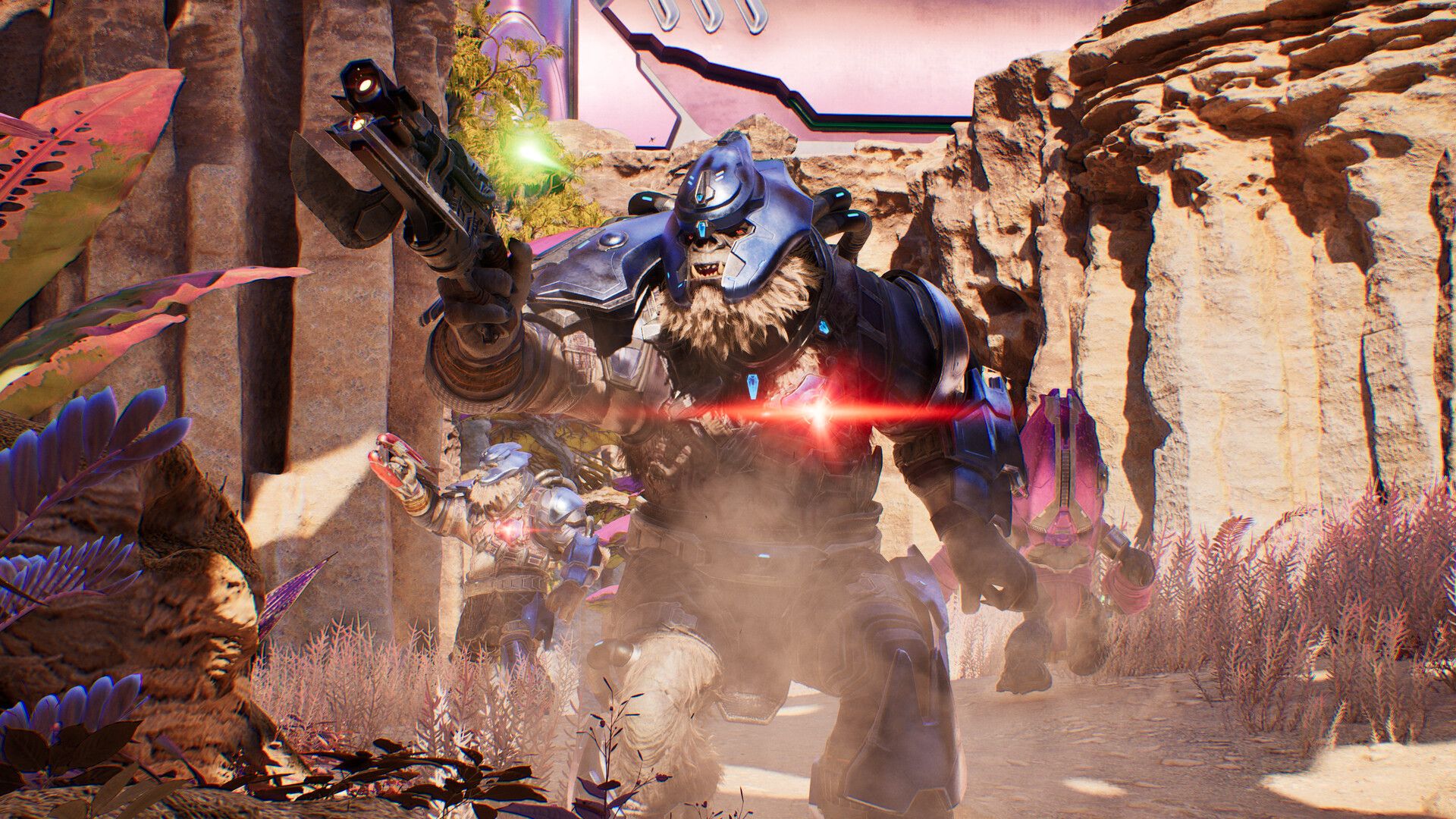 A Brute holds a rifle in Halo Campaign Evolved