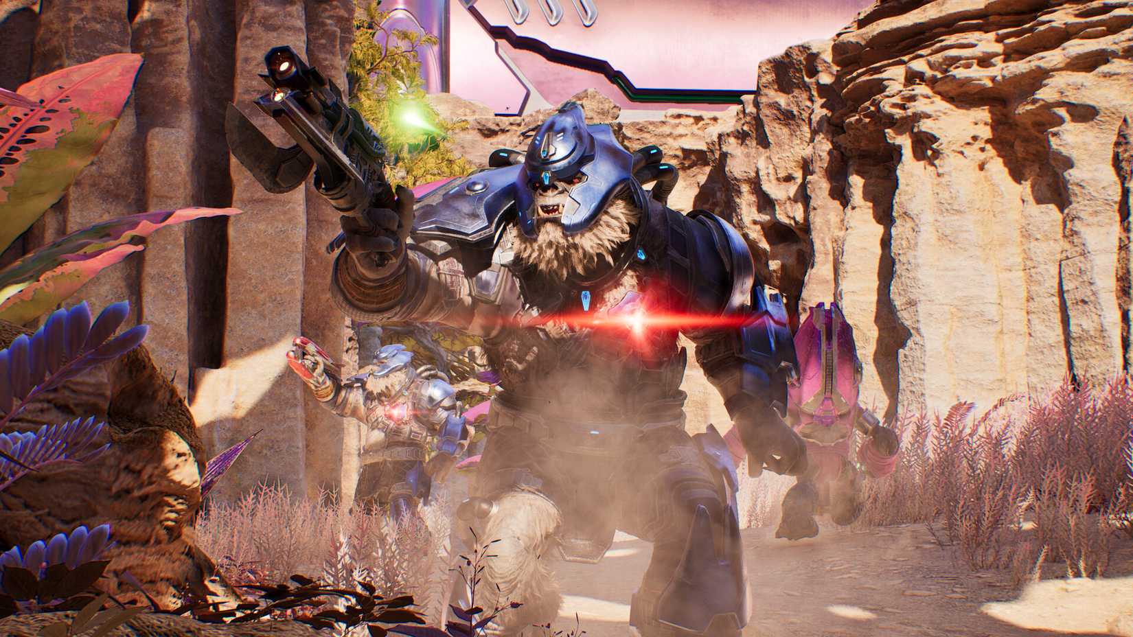 A Brute holds a rifle in Halo Campaign Evolved