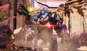 A Brute holds a rifle in Halo Campaign Evolved