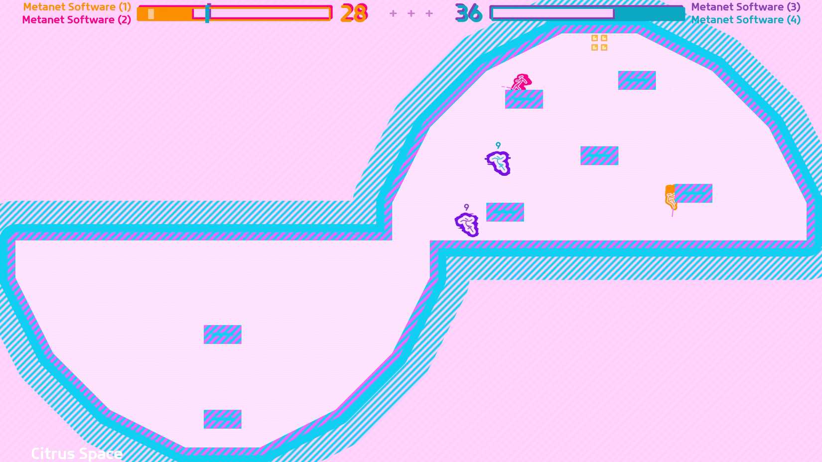 A multiplayer match in N Plus Infinity Times Two