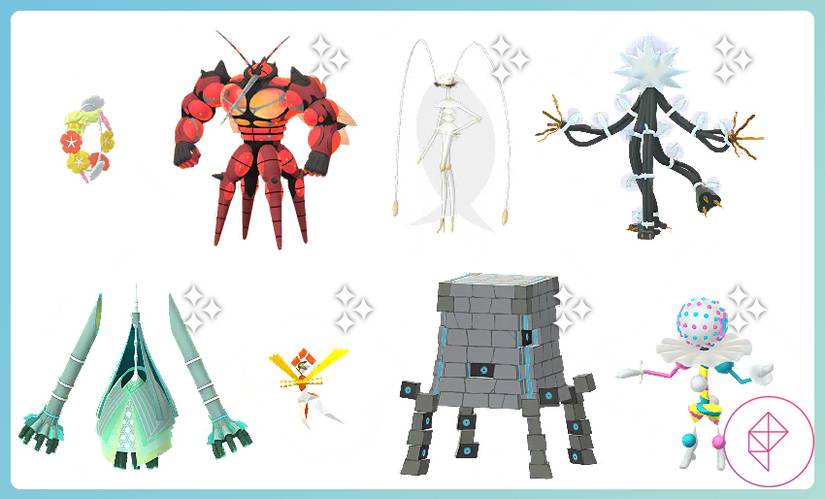 Comfey, ao lado de uma infinidade de Ultra Beasts, em Pokémon Go