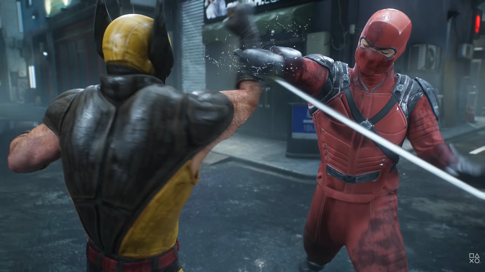 Marvel's Wolverine red ninja fighting Wolverine