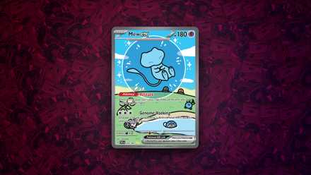 The Mew ex - Paldean Fates special illustration card, also known as Bubble Mew.