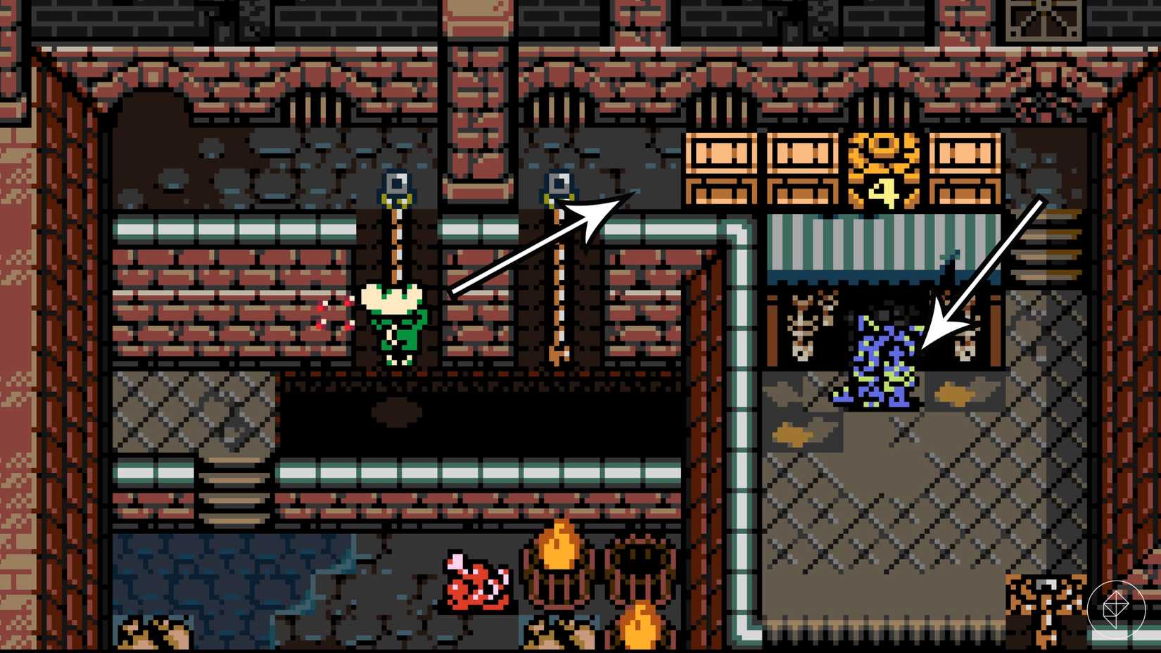 Mina visits Panino's weapon shop in Mina the Hollower.
