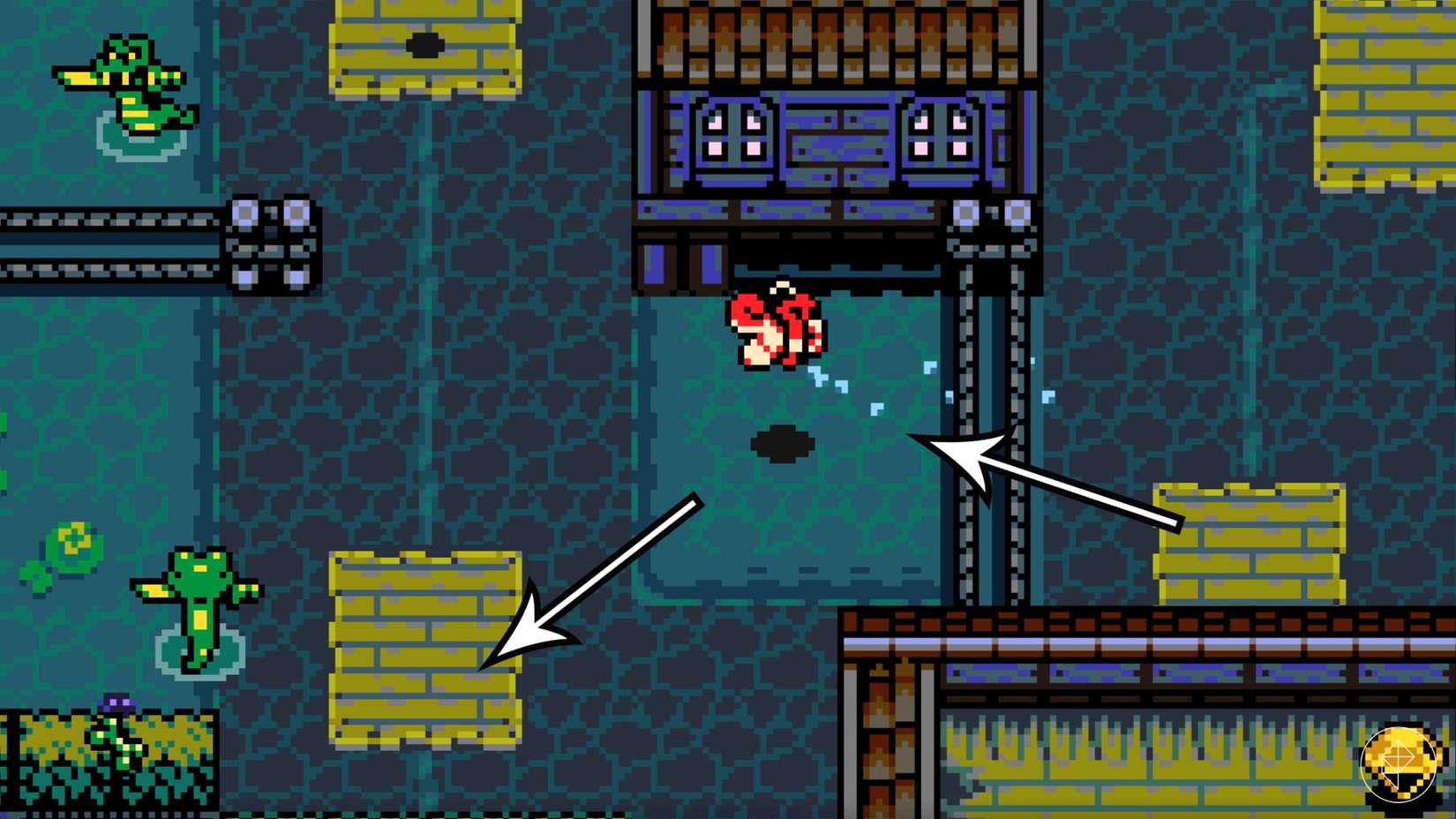 The path to the Nox's Bayou region in Mina the Hollower.