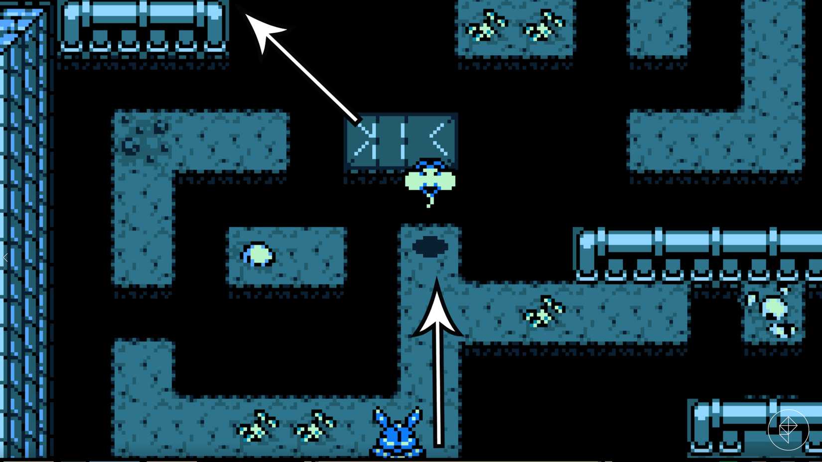 Mina guides Luxy to obtain a spark container in Mina the Hollower.