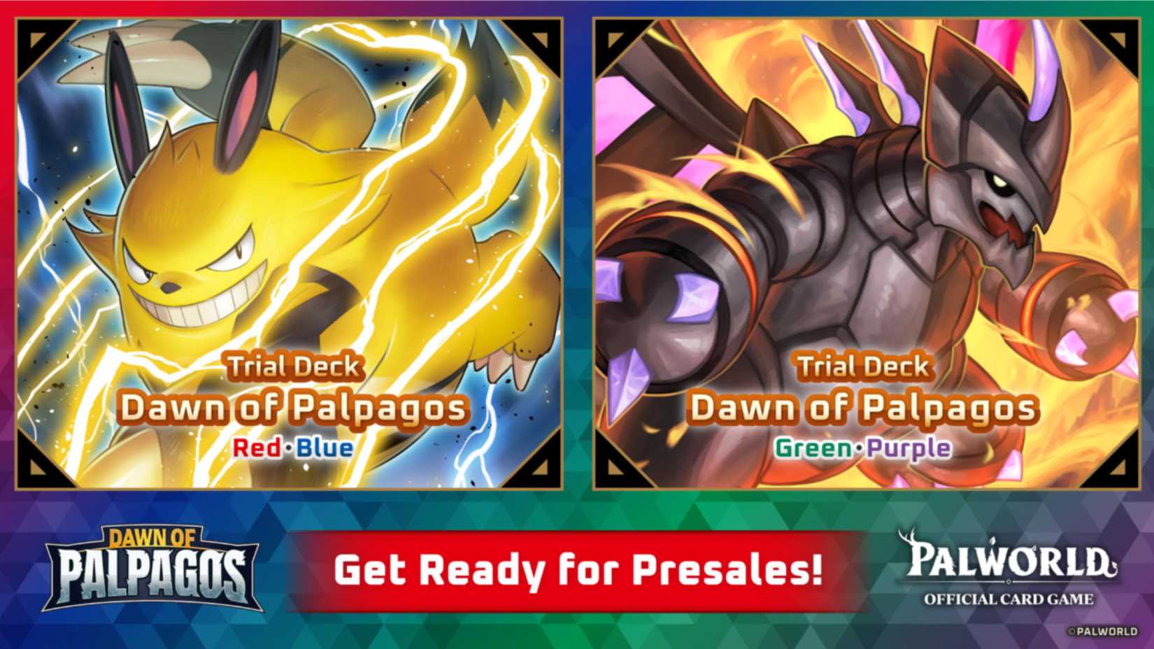 palworld official card game trial decks.