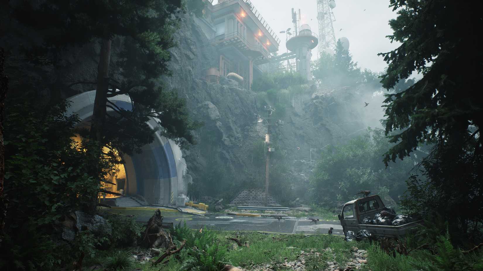 Fog obscures a monitoring station in The Lost Wild