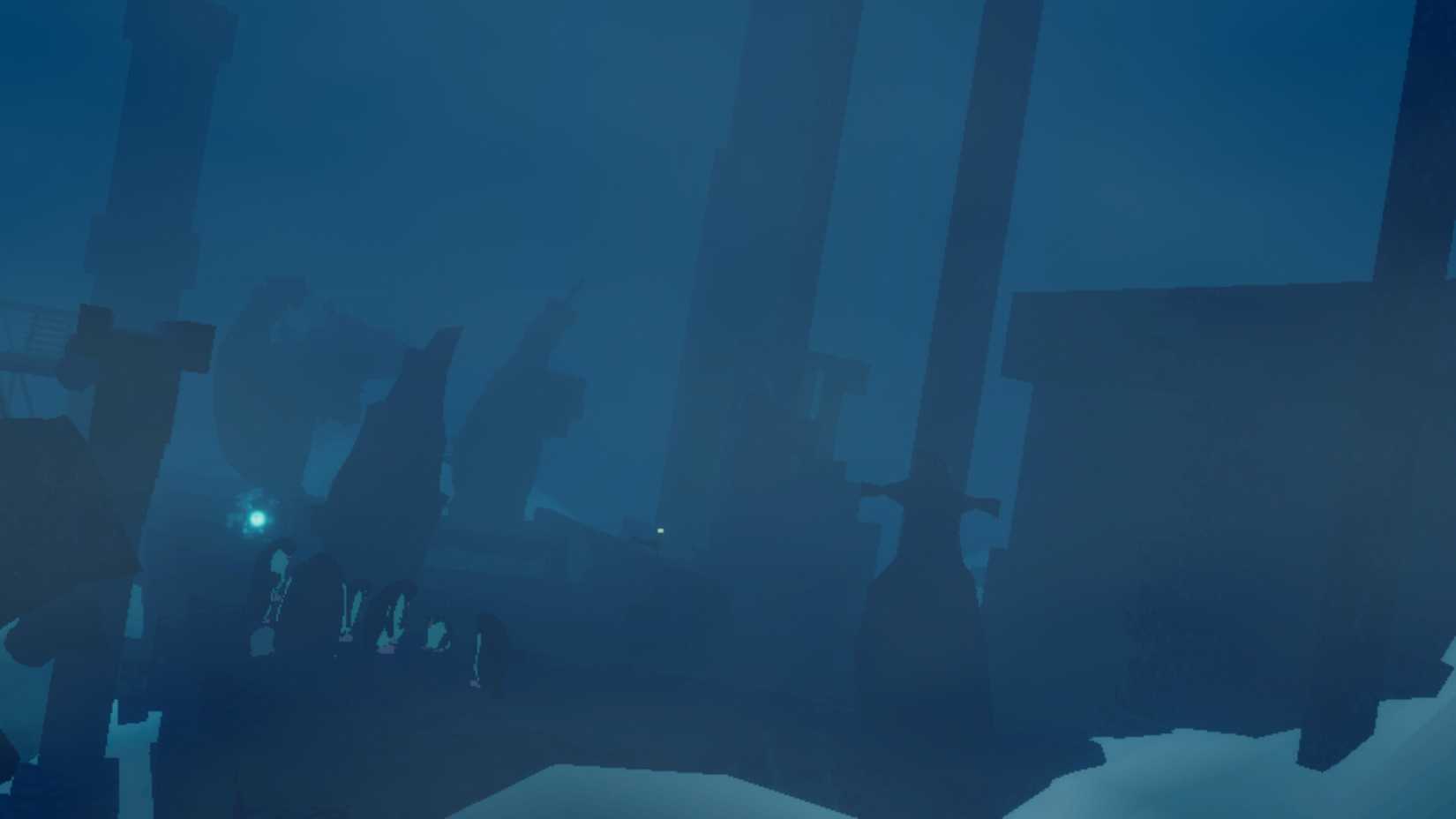 A bunch of penguins stand under a dark sky in Penguin Colony.