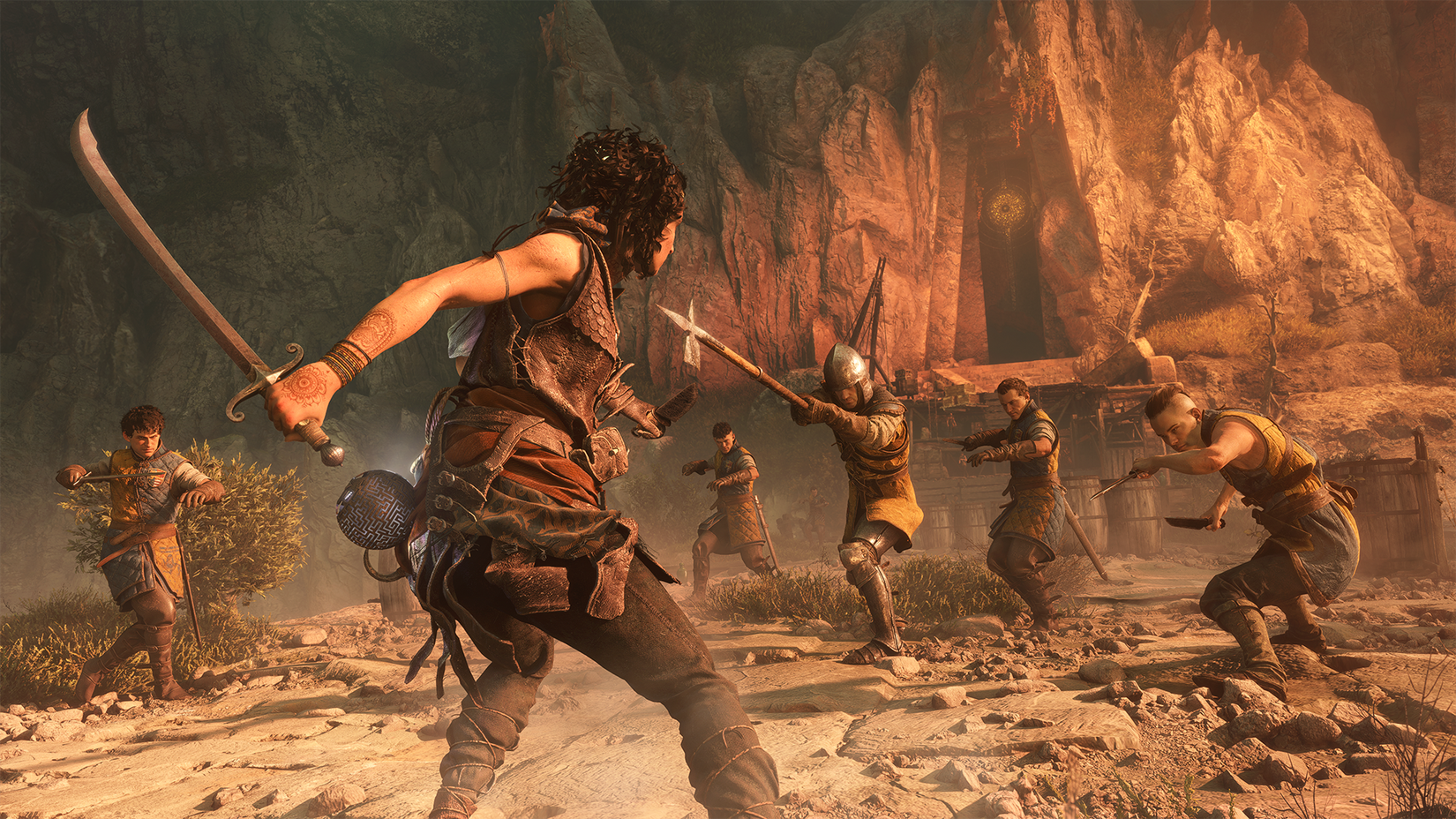 Sophia fights a group of enemies in Resonance: A Plague Tale Legacy