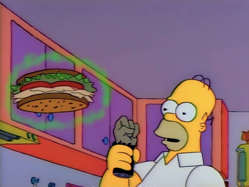Homer wishes for a sandwich