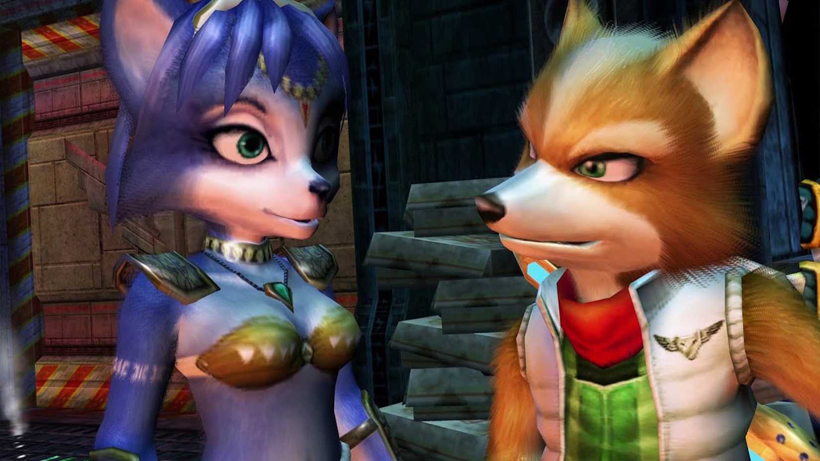 Krystal and Fox in Star Fox Adventures