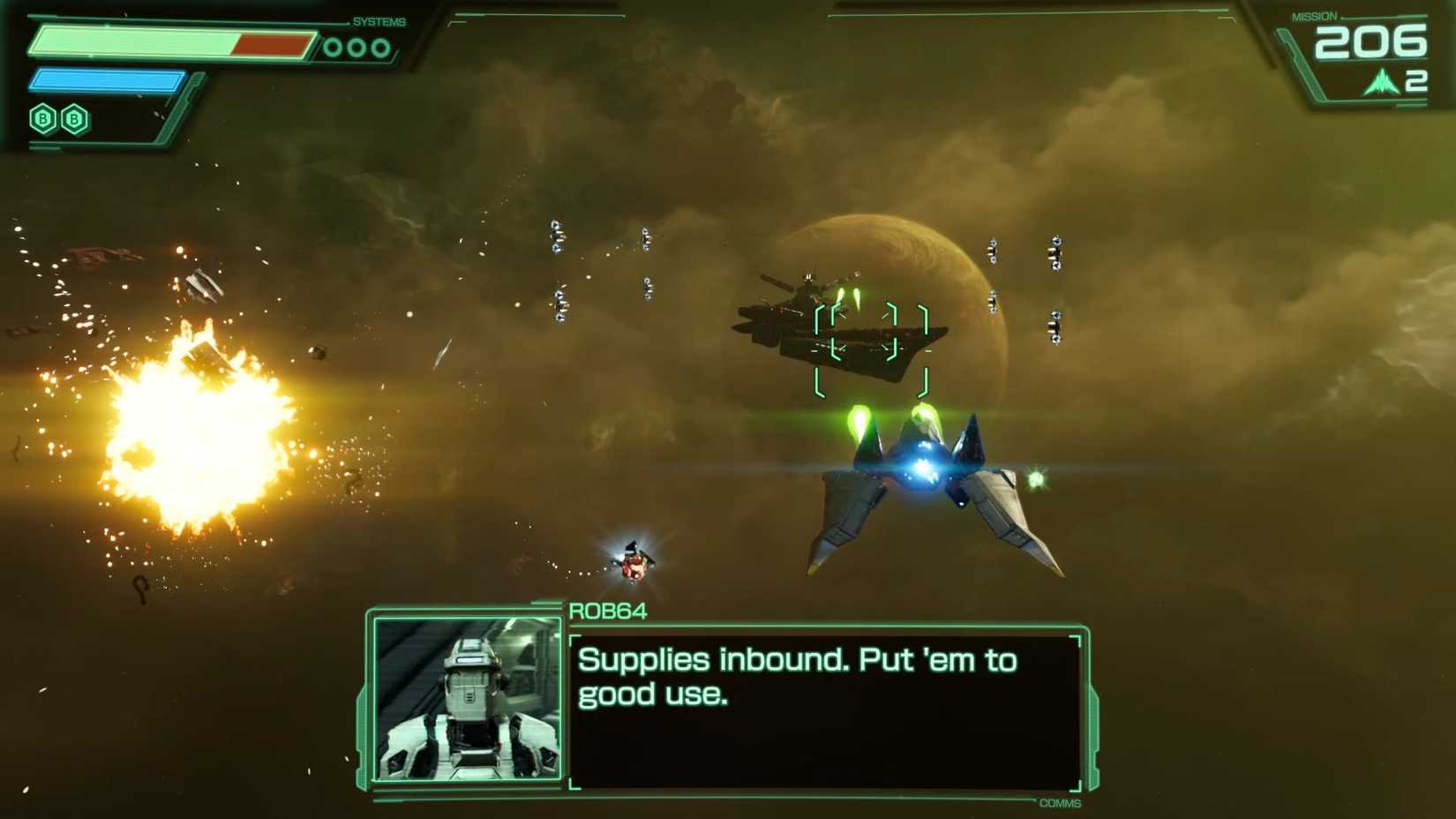 R.O.B. sending supplies in Star Fox