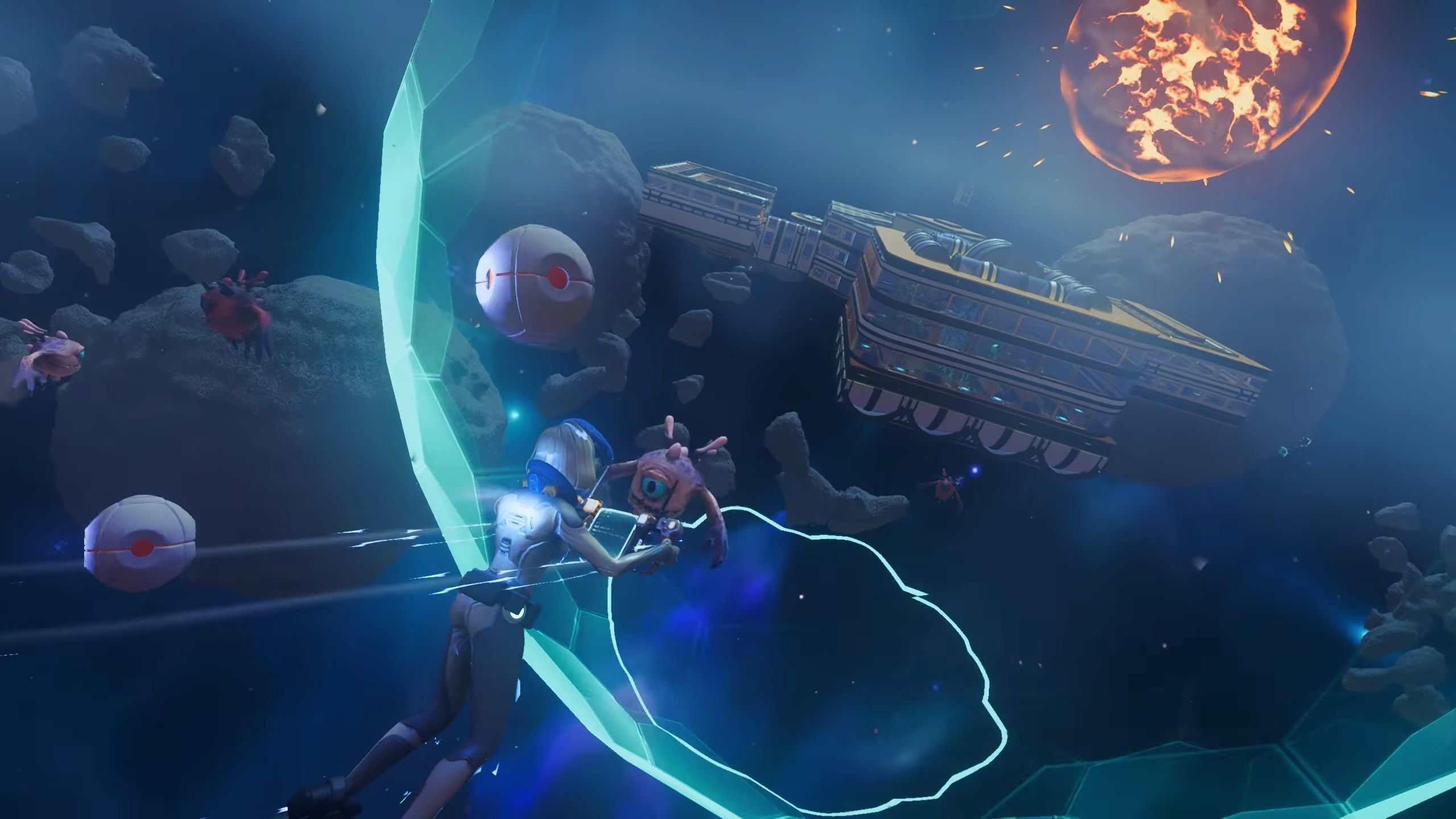 A sprawling view of the space landscape in Stars Reach