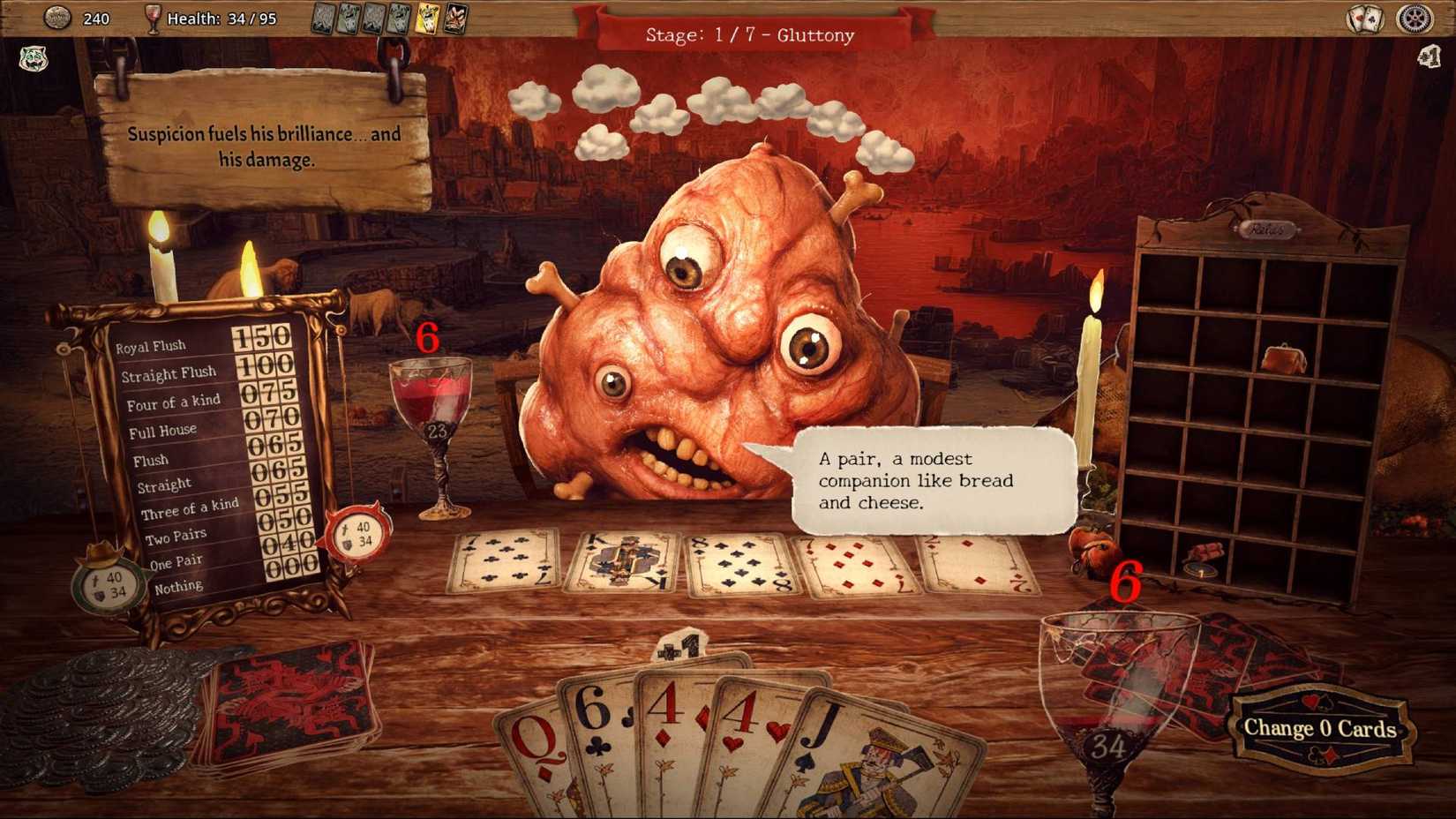 A grotesque entity sits across a poker table in The Devil's Due.