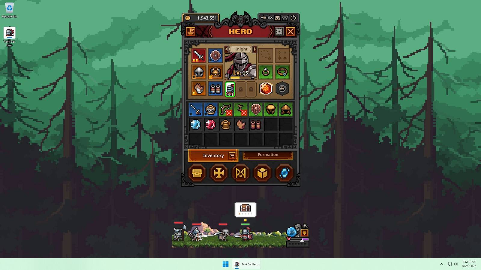 Idle clicker TBH: Task Bar Hero is probably at the top of Steam's charts because of bots