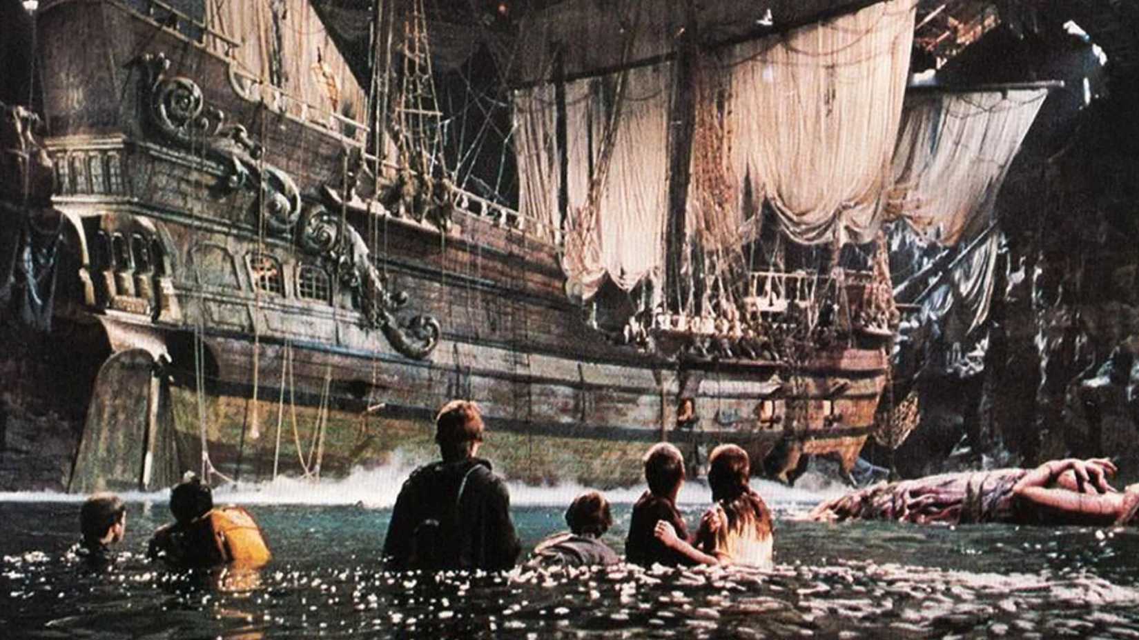The Goonies revealing the Inferno, One-Eyed Willy's ship. 