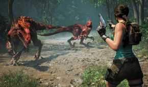Tomb Raider's 2027's Return Looks Stunning in New Official Footage 57 Dinosaurs circle Lara Croft in Tomb Raider: Legacy of Atlantis.
