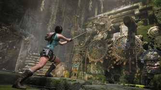 Tomb Raider's 2027's Return Looks Stunning in New Official Footage 48 Lara Croft yanks a gear with a hook in Tomb Raider: Legacy of Atlantis.