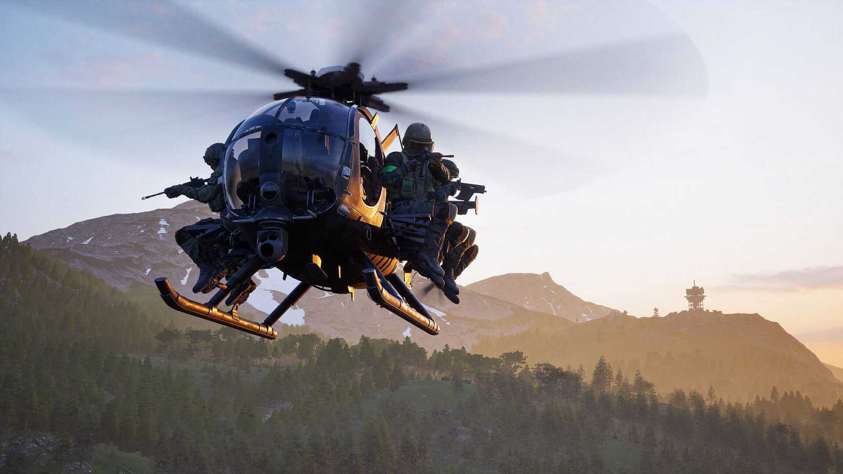 A squad of soldiers on a helicopter in Wardogs.