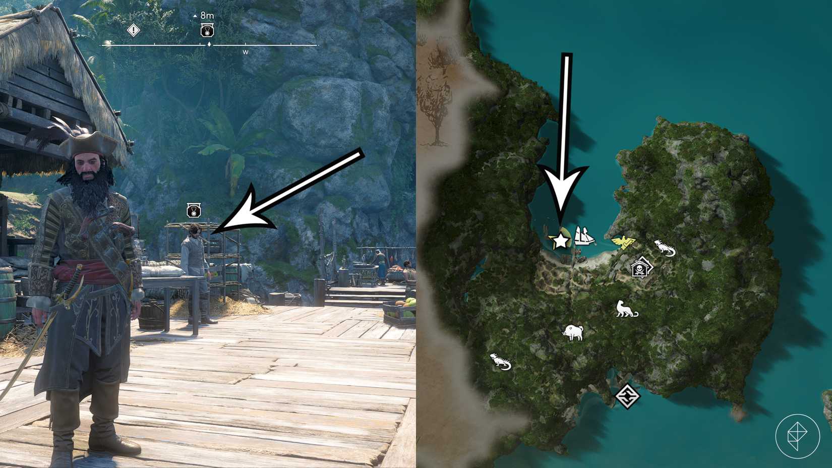 Vị trí của Whaler Outfit cần thiết cho mod Blackbeard