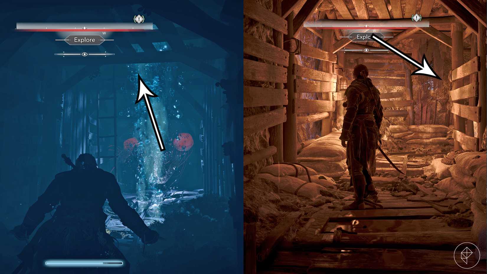 Edward segue il percorso verso il tesoro di Barbanera in Assassin's Creed Black Flag Resynced.