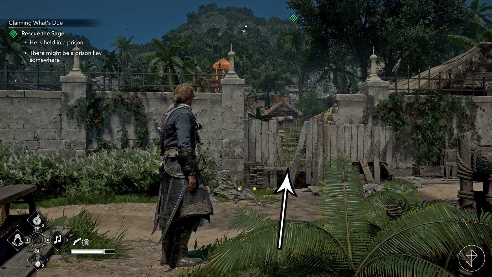 A secret entrance to the prison in the "Claiming what's Due" quest in Assassin's Creed Black Flag Resynced.