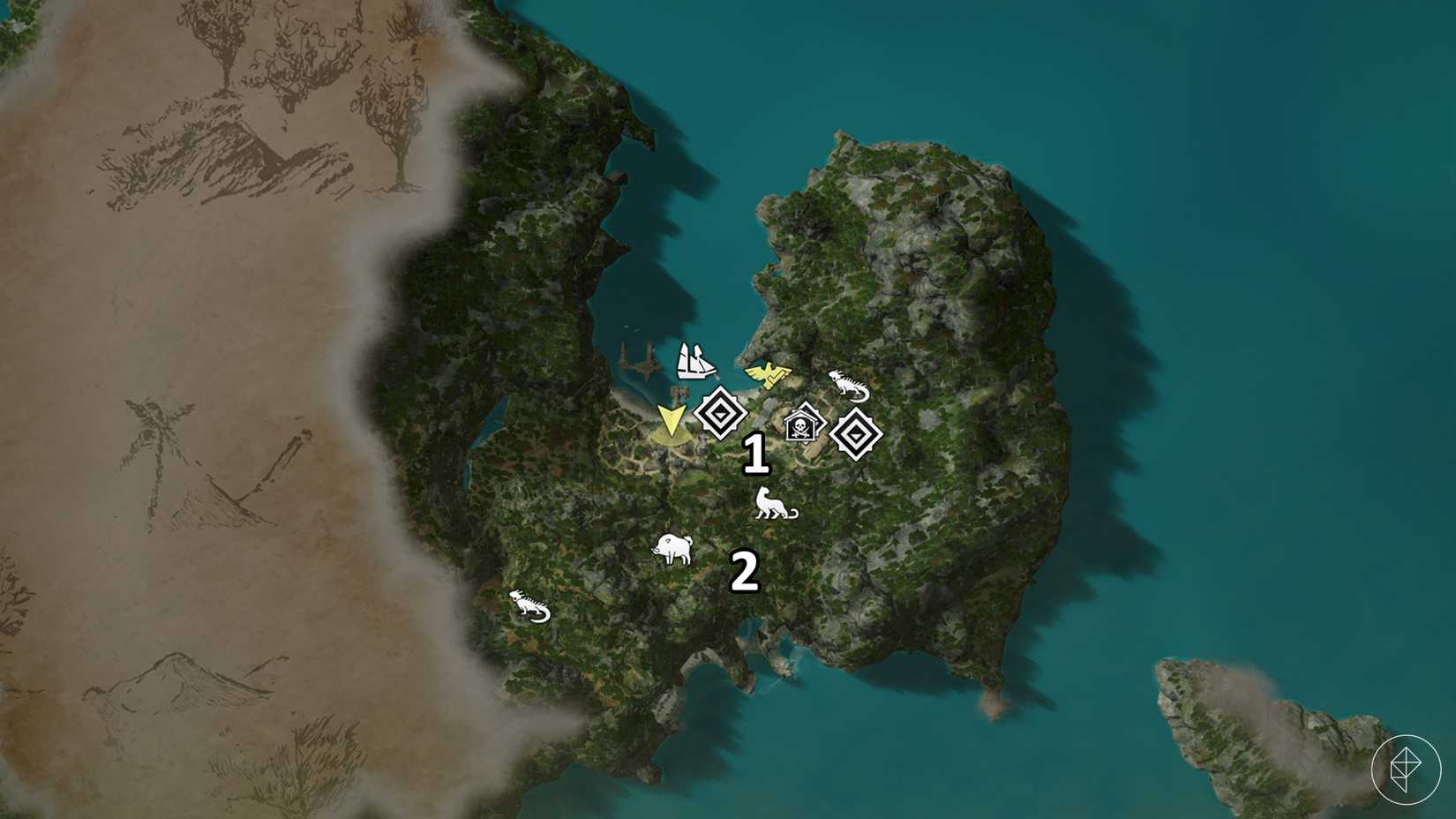 All Great Inagua shanty locations in Assassin's Creed Black Flag Resynced.