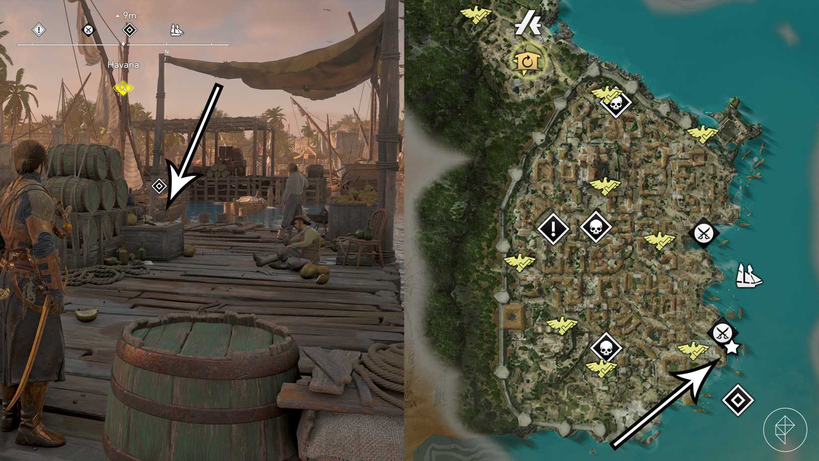 The location of the Shipwreck treasure map in Assassin's Creed Black Flag Resynced.