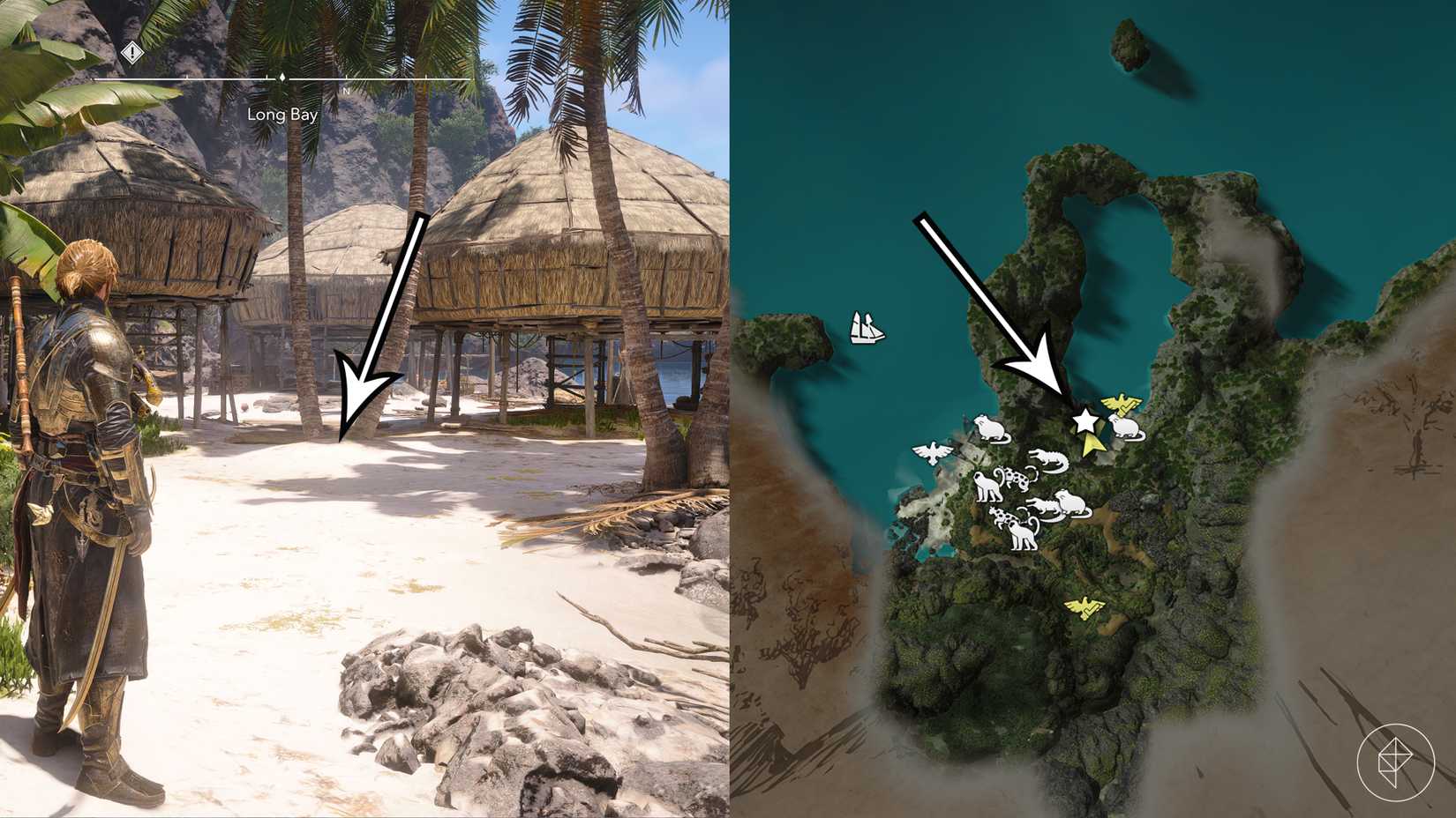 The Long Bay treasure location in Assassin's Creed Black Flag Resynced.
