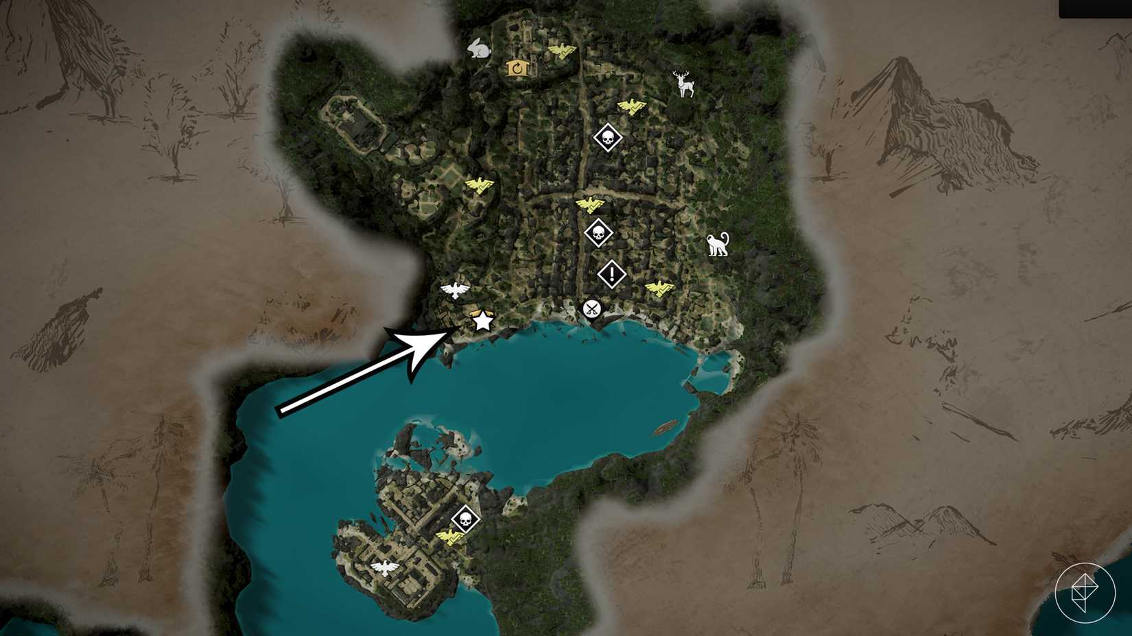 The location of the Kingston warehouse treasure map in Assassin's Creed Black Flag Resynced.