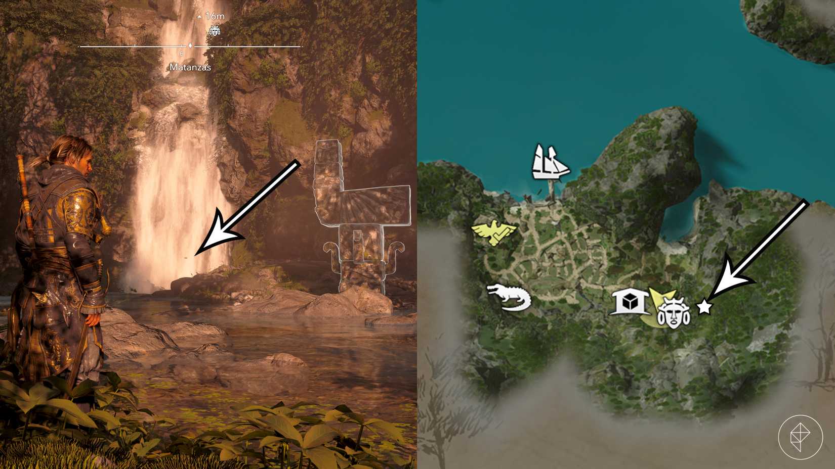 A treasure location in Assassin's Creed Black Flag Resynced.
