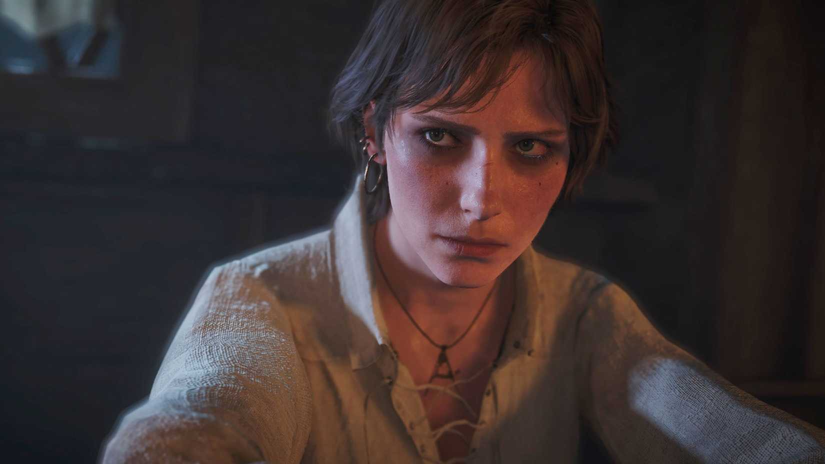 An Assassin's Creed Black Flag Resynced screenshot showing Lucy Baldwin