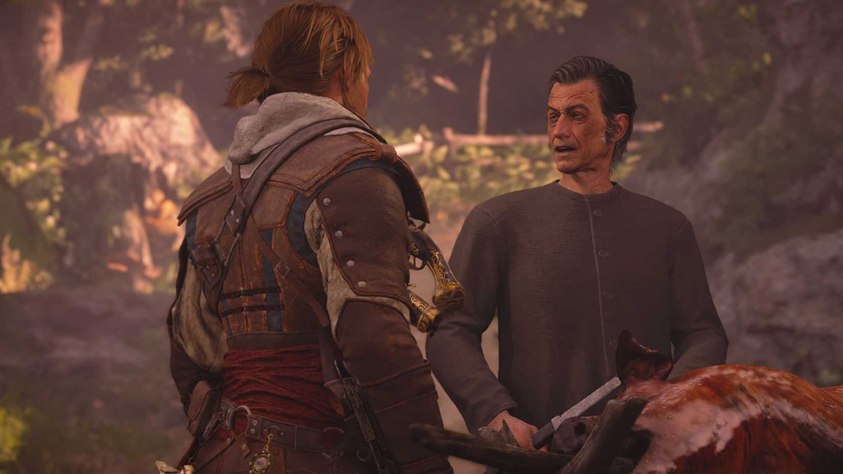 An Assassin's Creed Black Flag Resynced screenshot showing Edward and the Padre