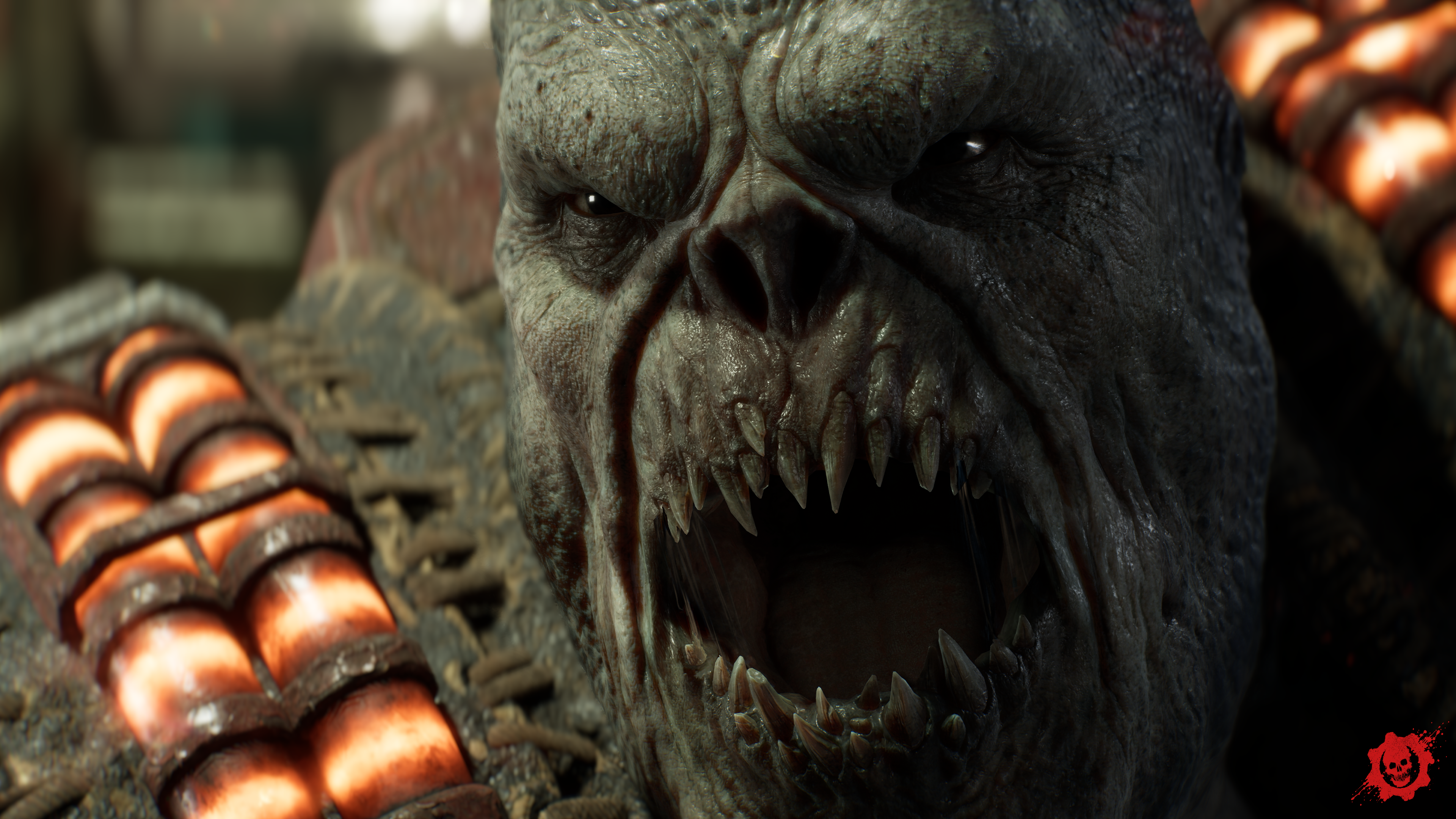 A boomer goes roar in Gears of War E-Day
