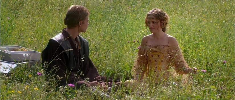 Anakin and Padme in Attack of the Clones