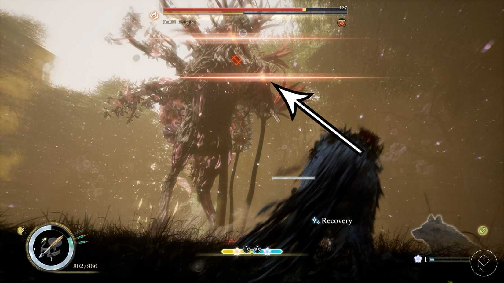 A boss uses an attack that can't be parried in Beast of Reincarnation.