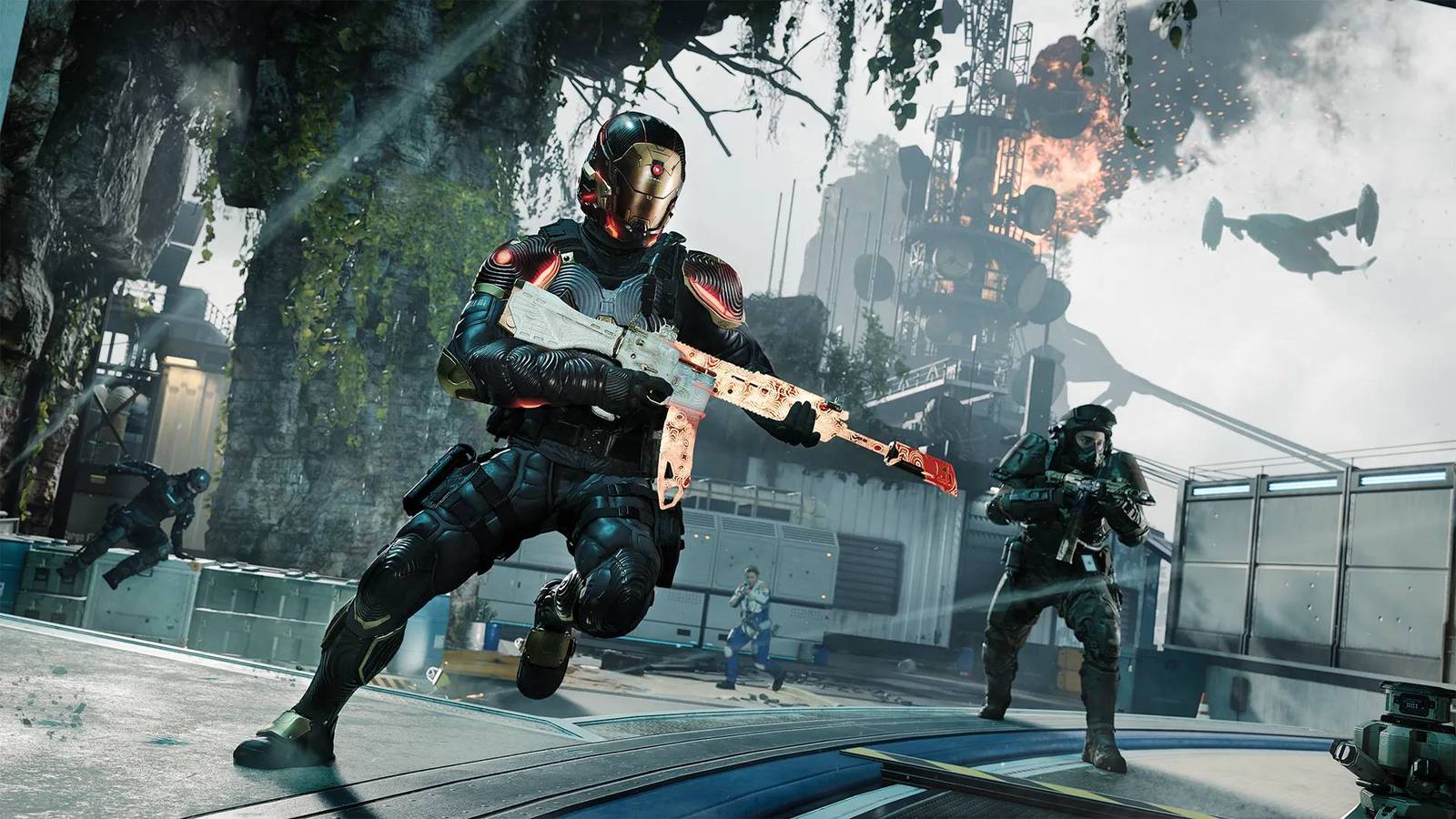 Two operators in Black Ops 7 running on the Frequency map.