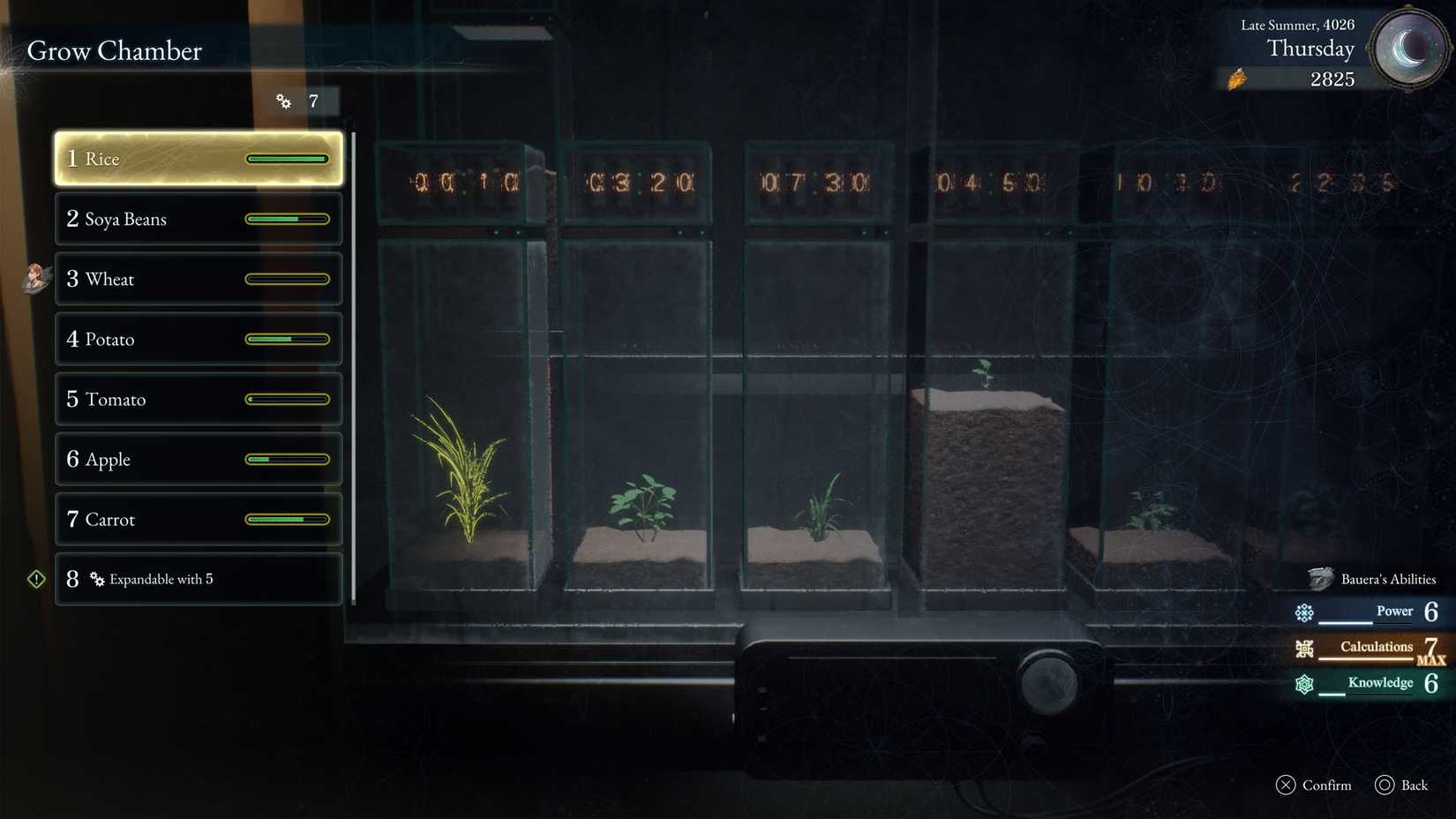 A Beast of Reincarnation screenshot showing the grow chamber