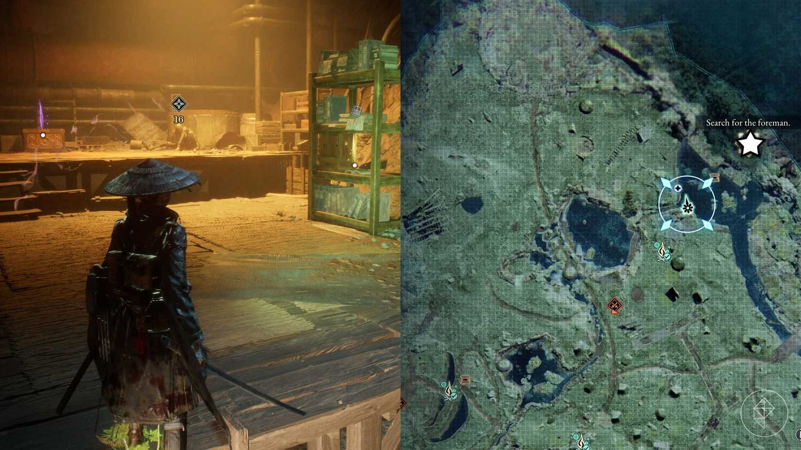 A Beast of Reincarnation screenshot showing the location where you obtain the bow