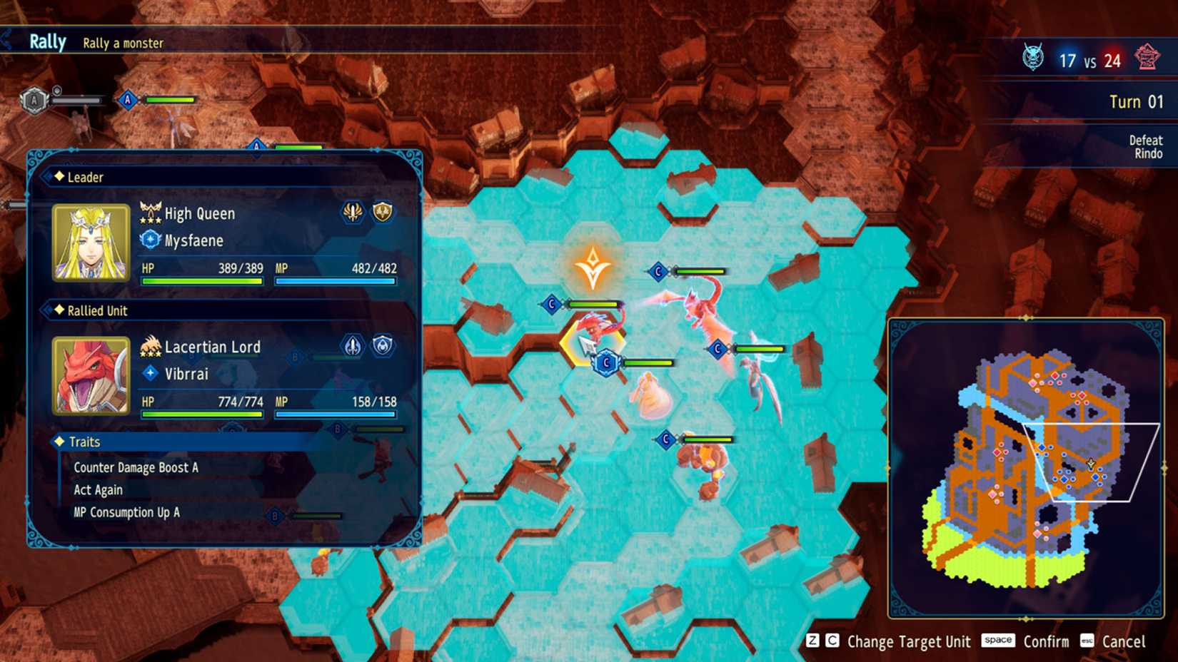 A Brigadine Abyss screenshot showing some characters being selected during a mission