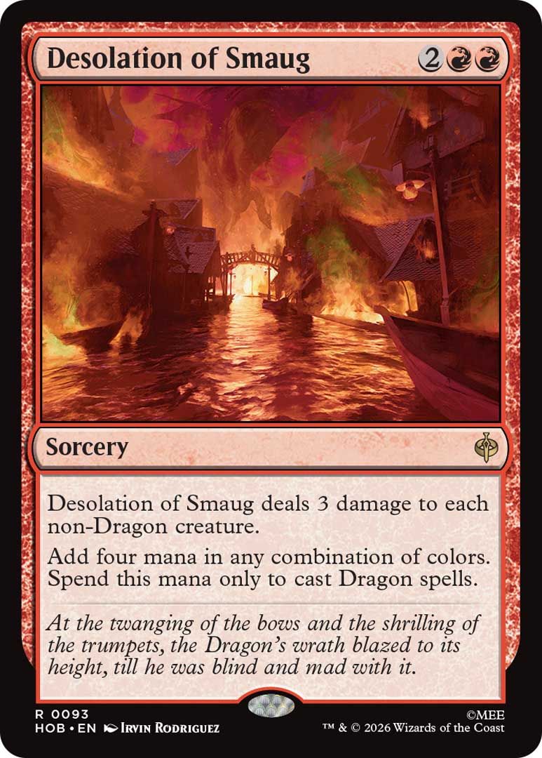 smaug mtg card size trading card sleeve MTG Hobbit's Smaug has an